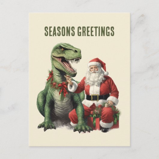 Aquarelldinosaurier Weihnachten Weihnachten (Vorderseite)