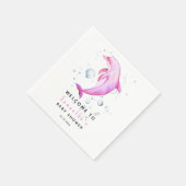 Aquarelldolphin BEGRÜSSEN Baby-Dusche Serviette (Ecke)