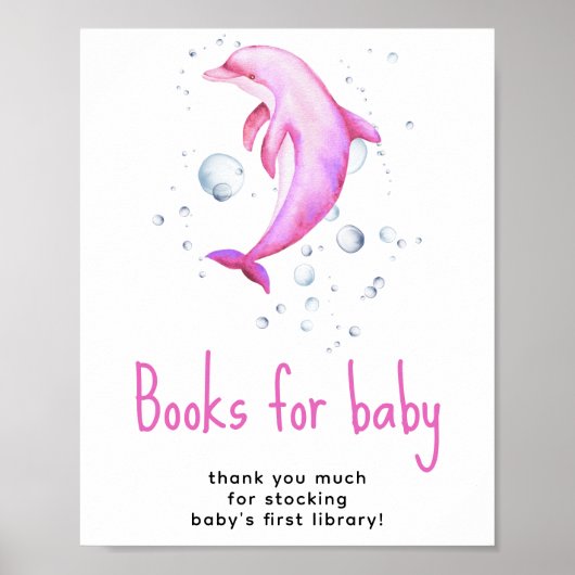 Aquarelldolphin - Bücher für das Baby Poster (Vorne)