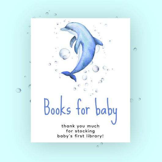 Aquarelldolphin - Bücher für das Baby Poster
