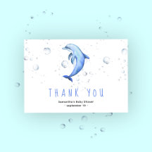 Aquarelldolphin - Danke, Baby Dusche