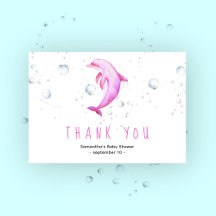 Aquarelldolphin - Danke, Baby Dusche