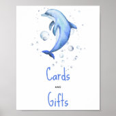 Aquarelldolphin - Karten und Geschenke Poster (Vorne)