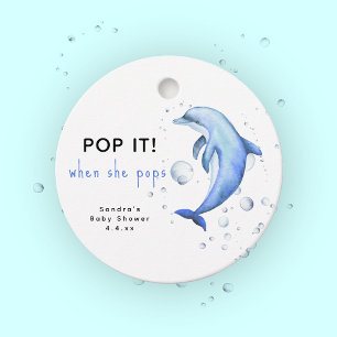 Aquarelldolphin - Pop es, wenn sie Pop! Geschenkanhänger