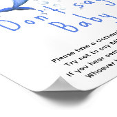 Aquarelldolphin - Sag nicht, Baby Poster (Ecke)