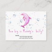 Aquarelldolphin - Wie groß ist der Bauch der Mama Begleitkarte (Vorderseite)