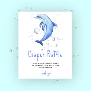 Aquarelldolphin - Windeln-Raffelspiel Poster
