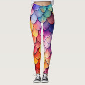 Aquarelldrache Scales Leggings - Fantasie (Vorderseite)