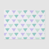 Aquarelldreiecke | Grün und Lila Seidenpapier (Vorderseite)