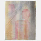 Aquarelldruck der Nacht des Roten Mond Fleecedecke (Vorderseite)