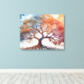 Aquarelldruck Leinwanddruck (Insitu (Holzboden))