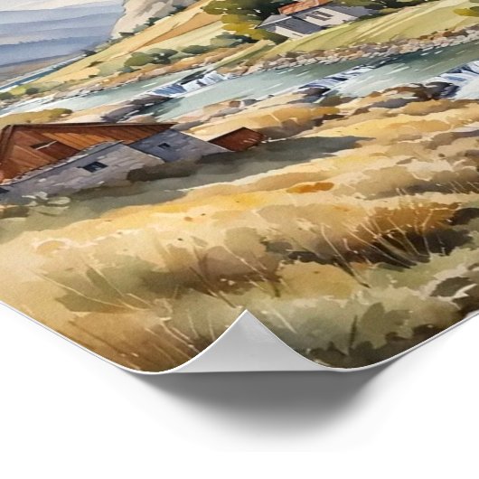 Aquarelldruck Poster (Ecke)