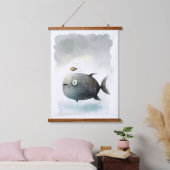 Aquarelldruck Wandteppich Mit Holzrahmen (Schlafzimmer)