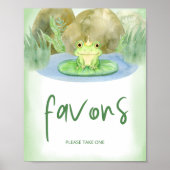 Aquarelldruckerin Frog Baby Shower Favoriten Poster (Vorne)
