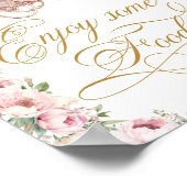 Aquarelldruckerin transportiert Blumenkost zum Geb Poster (Ecke)