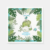 Aquarelldusche Ei Hatch Boy Babydusche Serviette (Vorderseite)