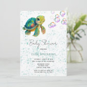 Aquarelldusche Kinderdusche Einladung (Stehend Vorderseite)