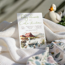 Aquarelldusche mit Ducklings Babydusche