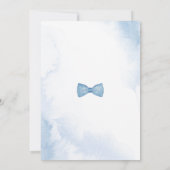 Aquarelldusche Niedlich Blue Elephant Baby Dusche Einladung (Rückseite)