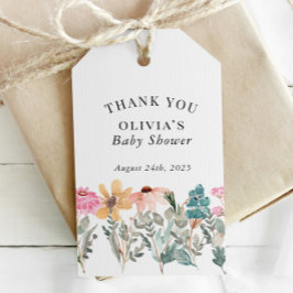 Aquarelldusche oder Geburtstags-Vorzugstempel für Geschenkanhänger