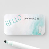 Aquarelle Agate Hello Wiederverwendbar Namensschild (Beispiel)