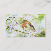 Aquarelle Bird Visitenkarte (Rückseite)