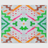 Aquarelle Boho Dekor. Boho Blue Pillow. Aquarelle Geschenkpapier (Flach)