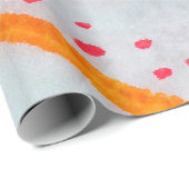 Aquarelle Boho Dekor. Boho Blue Pillow. Aquarelle Geschenkpapier (Rolleneckpunkt)