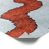 Aquarelle Boho Dekor. Boho Blue Pillow. Aquarelle Poster (Ecke)