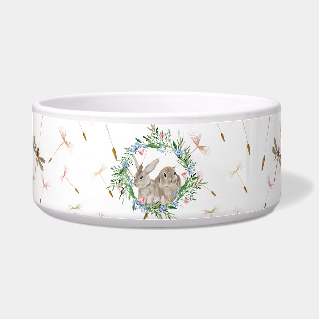 Aquarelle Bunnies Bowl Napf (Vorderseite)