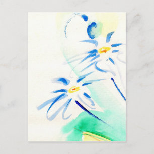 Aquarelle Daisies Postcard Postkarte