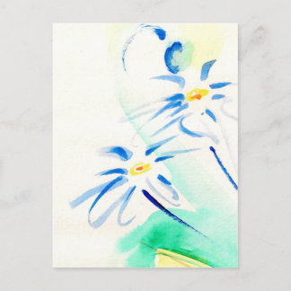 Aquarelle Daisies Postcard Postkarte