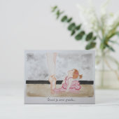 Aquarelle danseuse bébé rêve petite filme postkarte (Stehend Vorderseite)