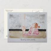 Aquarelle danseuse bébé rêve petite filme postkarte (Vorne/Hinten)