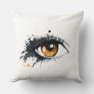 👁️ Aquarelle des mysteriösen Auges🎨 Kissen