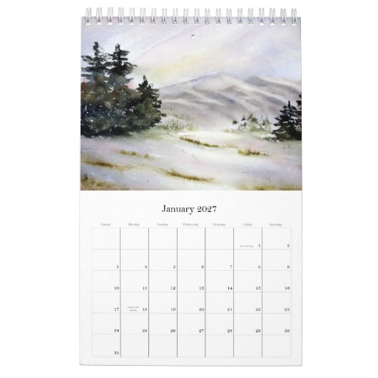 Aquarelle durch Lin Frye 2012 Kalender (Jan 2027)