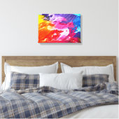 Aquarelle, helle Farben, abstrakte Kunstwerke, Leinwanddruck (Insitu (Schlafzimmer))