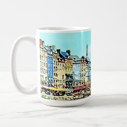 Aquarelle Honfleur Kaffeetasse (Links)