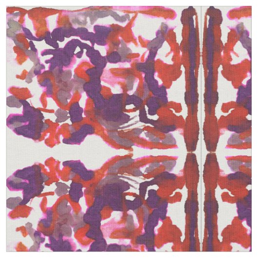 Aquarelle in Rot und Violett Stoff (Nahaufnahme)