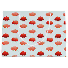 Aquarelle Orangenwolken Große Geschenktüte