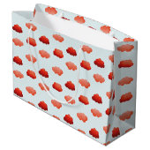 Aquarelle Orangenwolken Große Geschenktüte (Rückseite Schrägansicht)