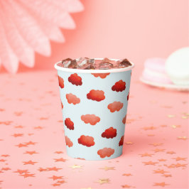 Aquarelle Orangenwolken Pappbecher