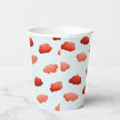 Aquarelle Orangenwolken Pappbecher (Rechts)