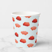 Aquarelle Orangenwolken Pappbecher (Vorderseite)