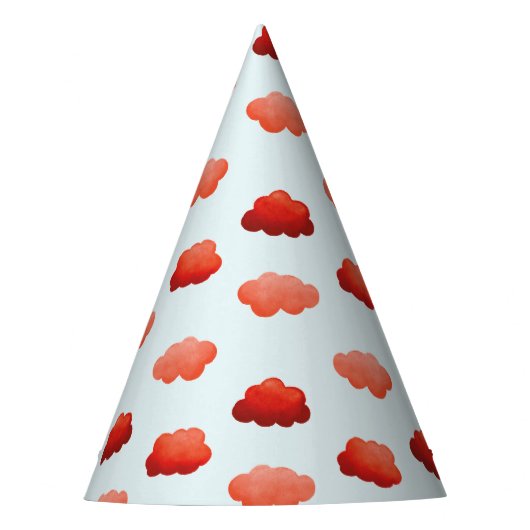 Aquarelle Orangenwolken Partyhütchen (Vorderseite)