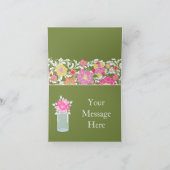 Aquarelle Pastell floral Danke Karte (Innenseite)