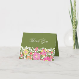 Aquarelle Pastell floral Danke Karte