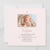 Aquarelle Petites Fluers Faire part de Baptême Einladung (Rückseite)