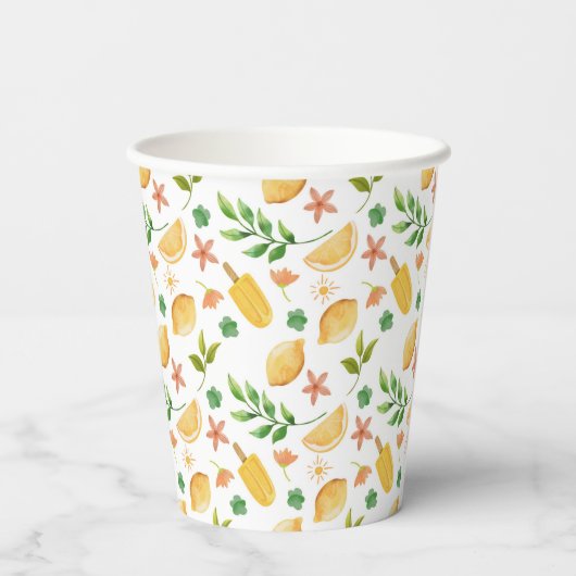 Aquarelle & Popsicles Papier Cups - Sommer Pappbecher (Rückseite)