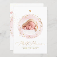 Aquarelle Remerciement Naissance Fille